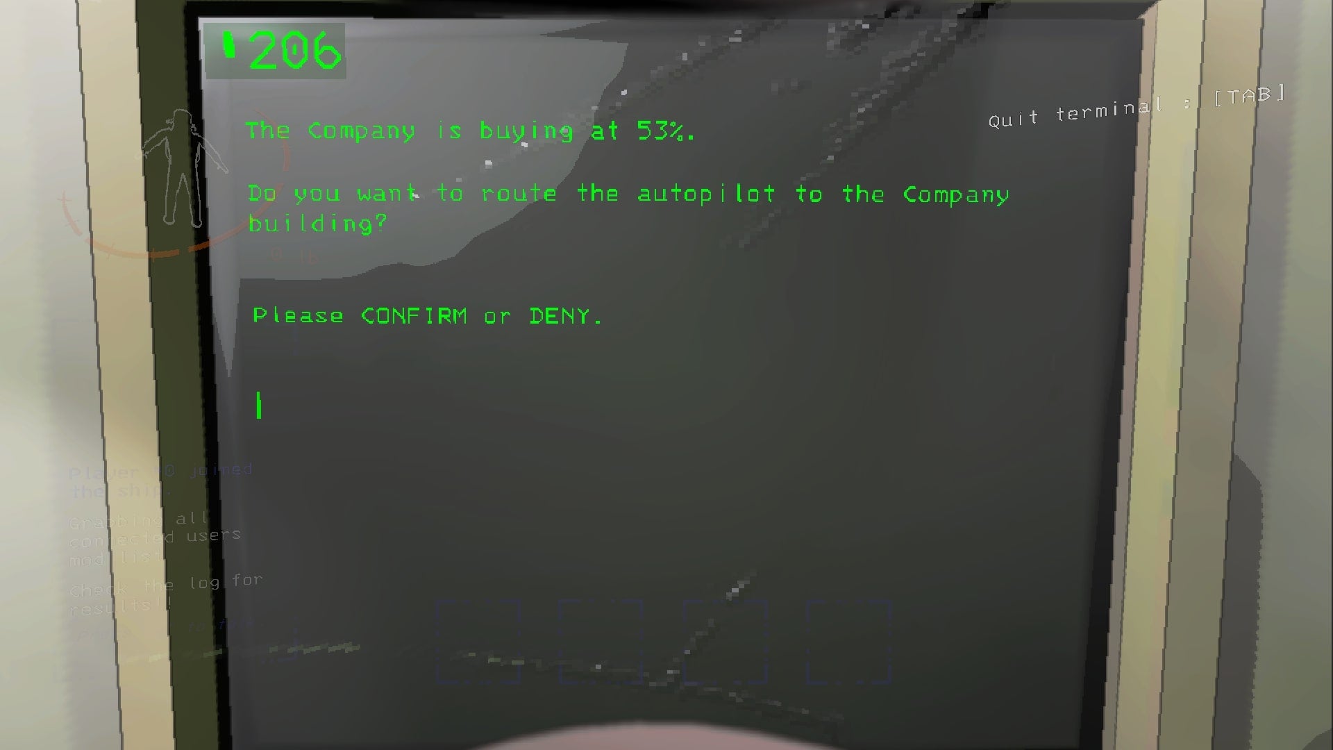 The player uses the terminal in Lethal Company to reroute the ship to the Company's moon - 4