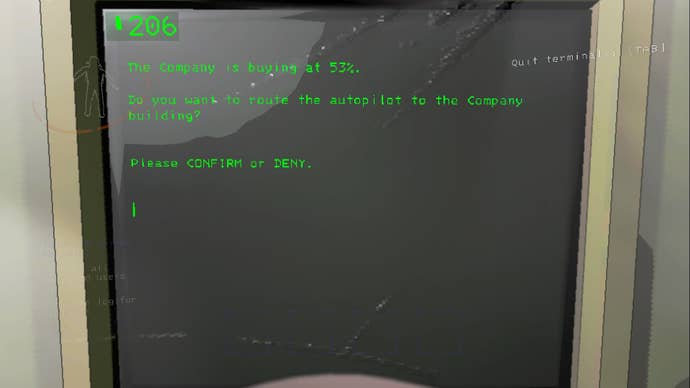 The player uses the terminal in Lethal Company to reroute the ship to the Company's moon