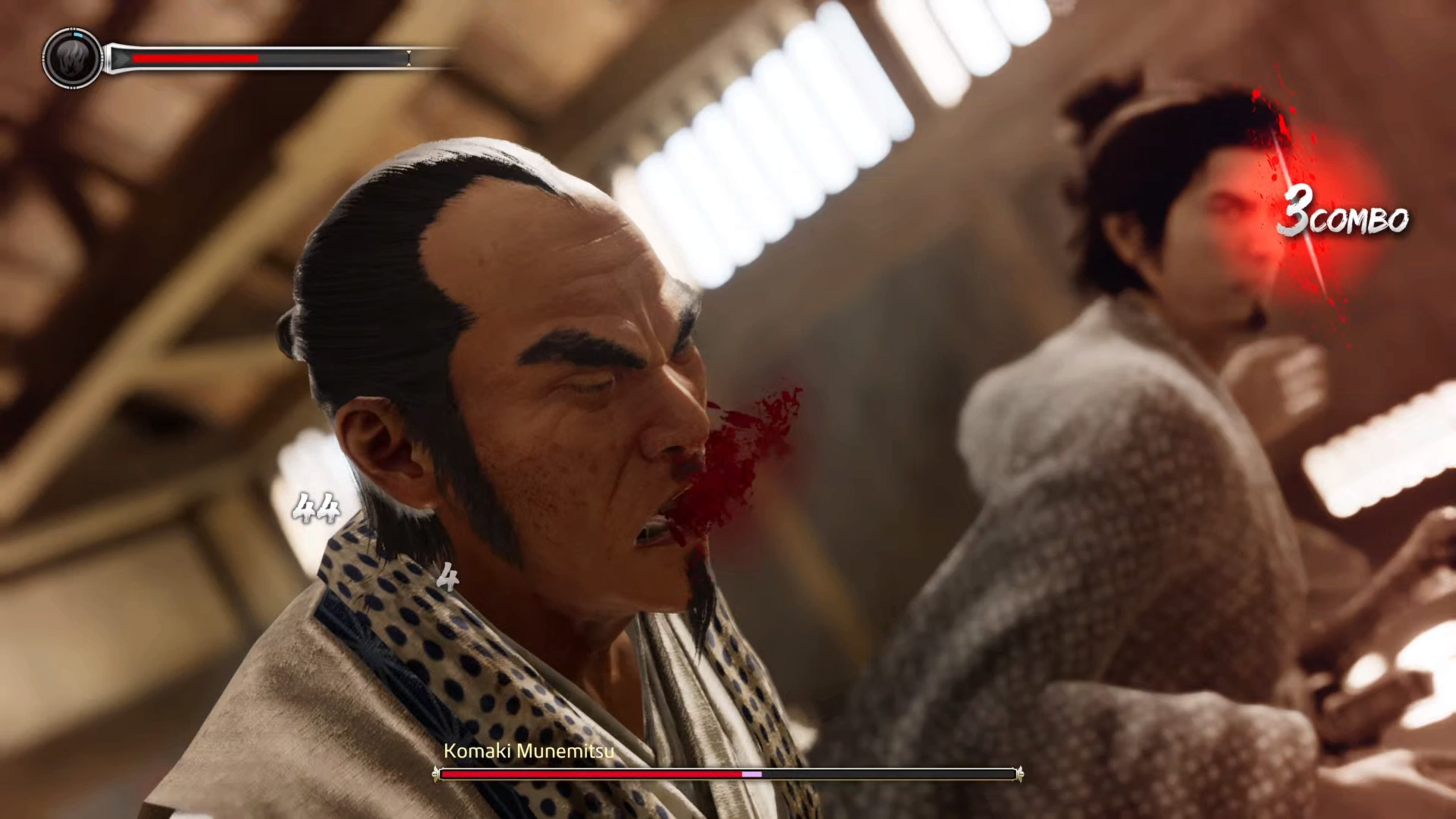 Heat move in use against Komaki in Like a Dragon: Ishin