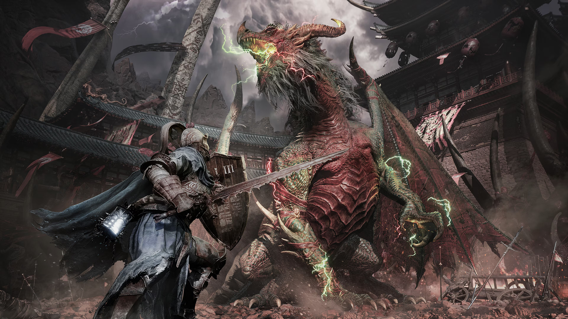 Lords of the Fallen 2のドラゴン戦シーン