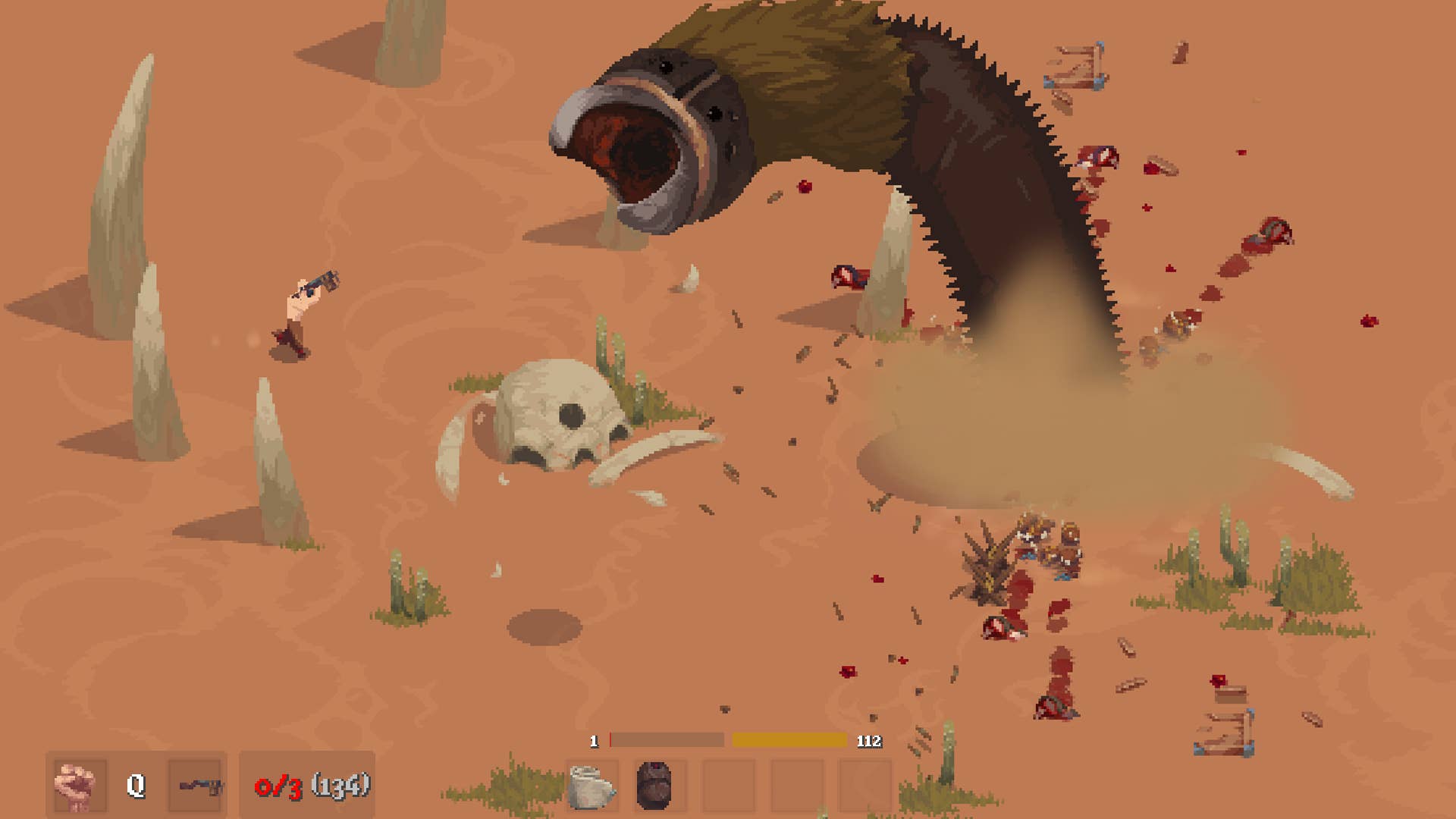 A sandworn erupts out of the desert in Lorn Vale