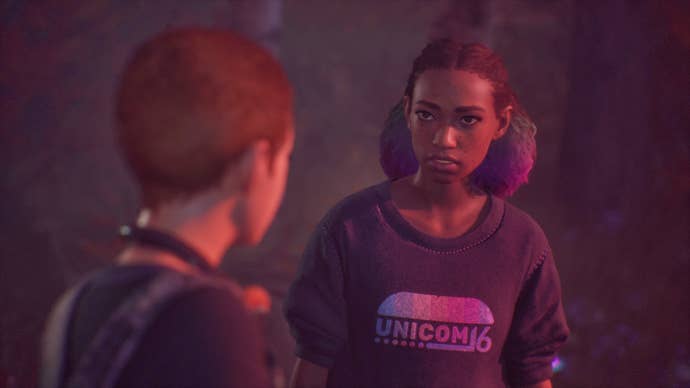 Lost Records screenshot showing Kat being confronted by her friend.
