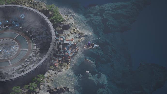 Lost Soul Aside screenshot showing top down 3D world map with cute chibi characters