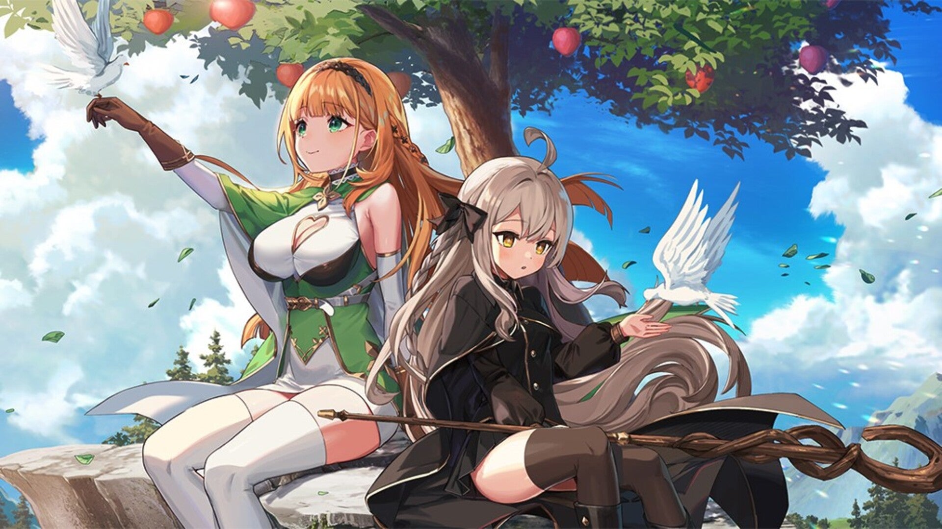 Morgana and another character can be seen sitting beneath a tree in key art for Lost Sword - 3