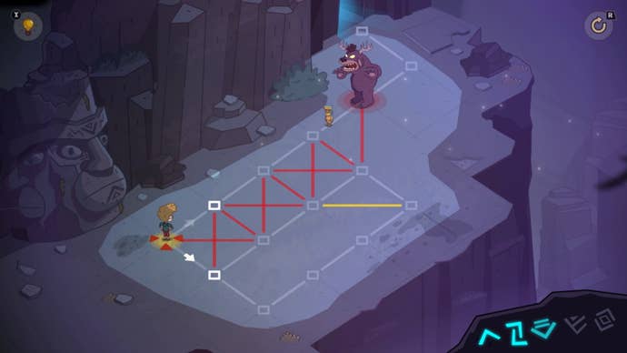 A young boy tries to escape from a big bear monster inside a cave in Lost In Play