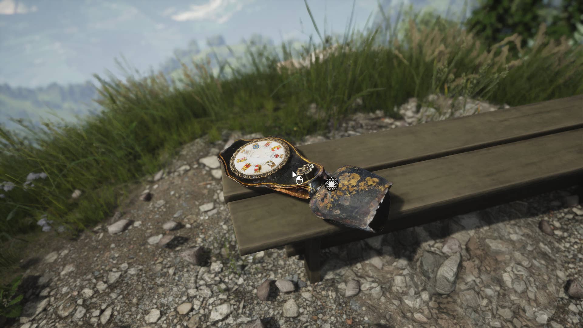 A collectible item found on the bench in Lushfoil Photography Sim.