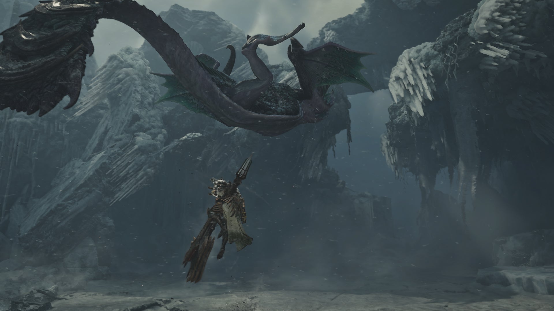 A hunter fighting a Balahara in Monster Hunter Wilds. - 1