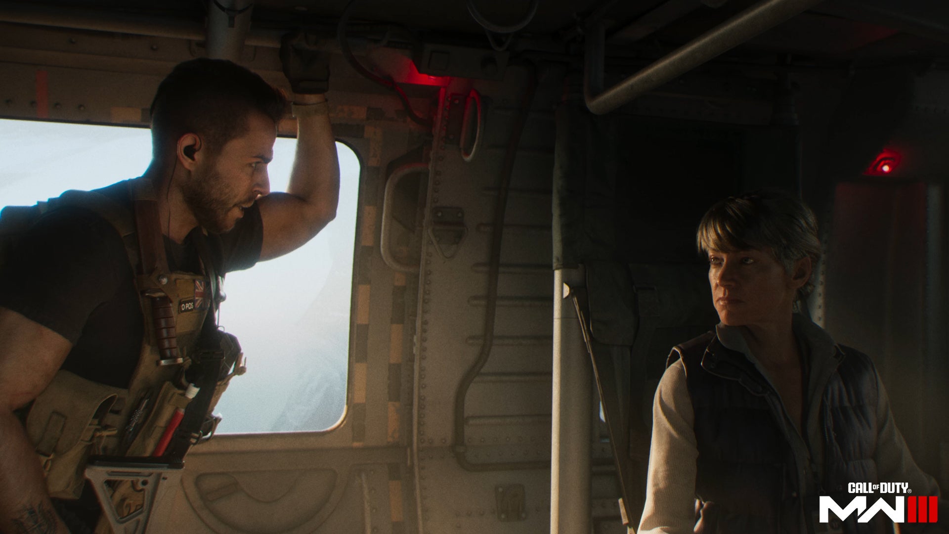 Soap speaks with another Operator aboard a helicopter in MW3 - 1