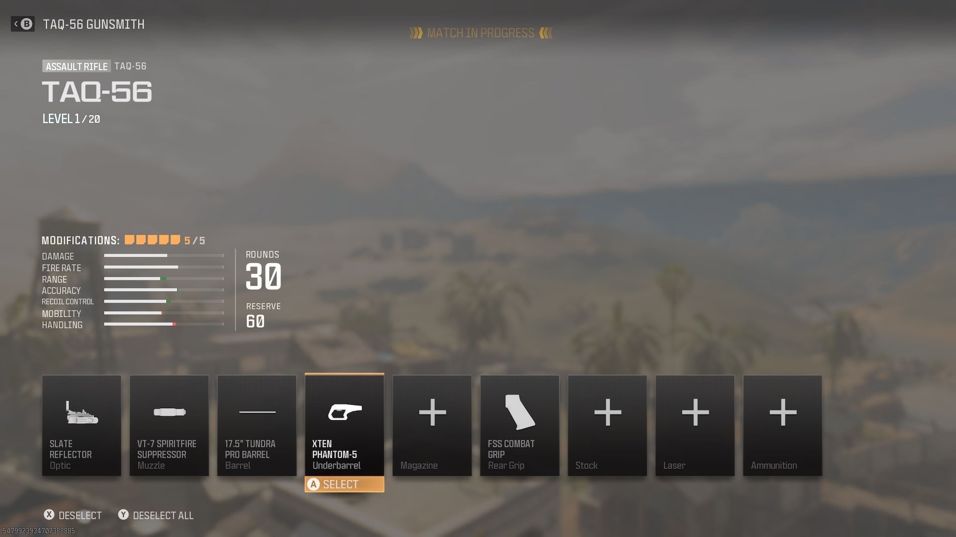 A loadout of attachments for using the TAQ 56 in MW3 - 3