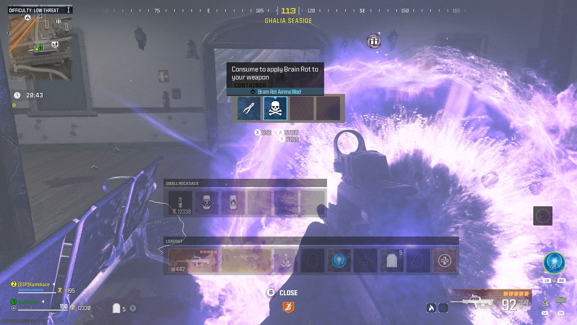 The player receives the Brain Rot Ammo Mod from a Reward Rift in MW3 Zombies - 4