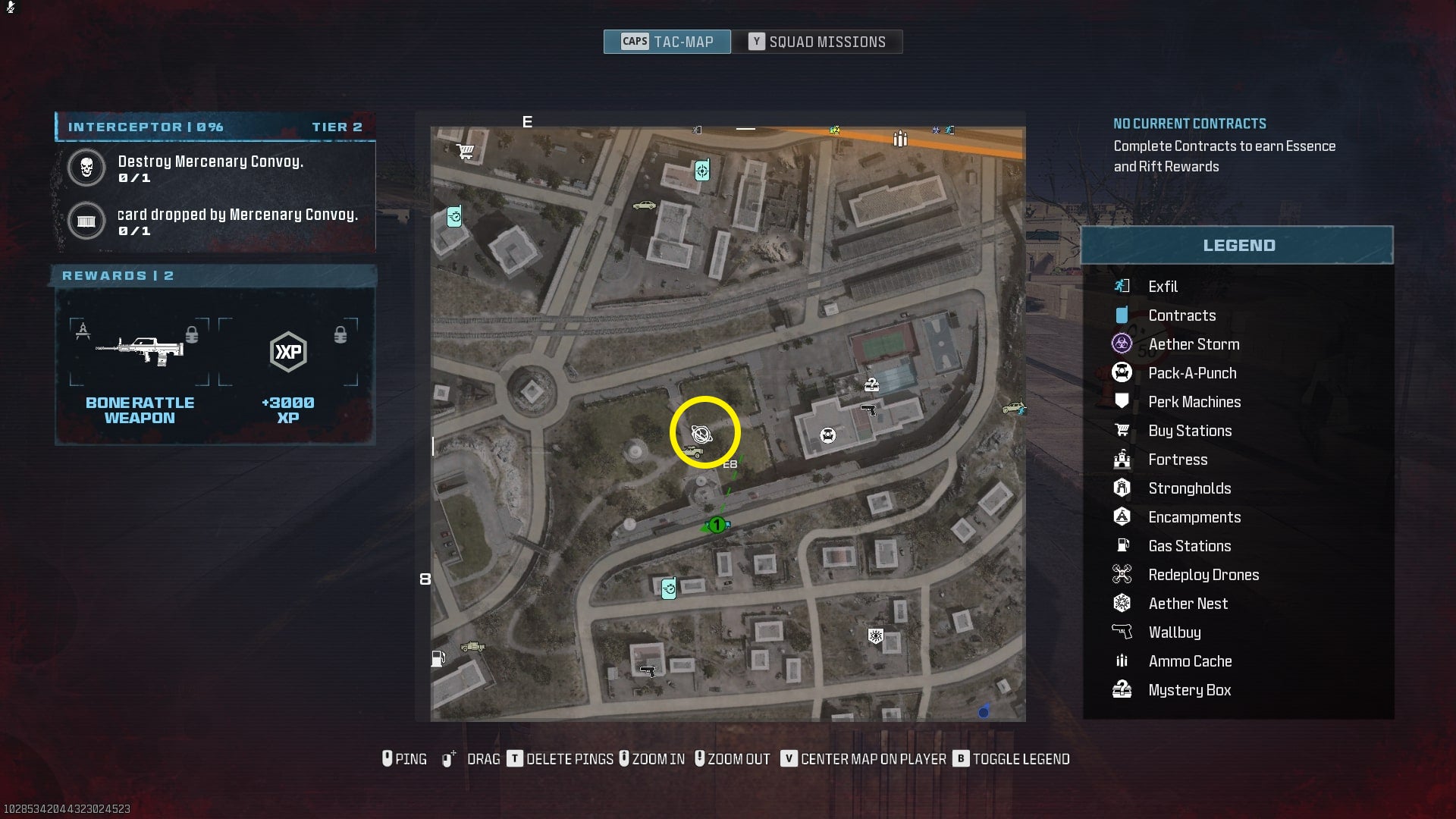 A Harvester Orb is marked on the Tac-Map in MW3 Zombies - 4