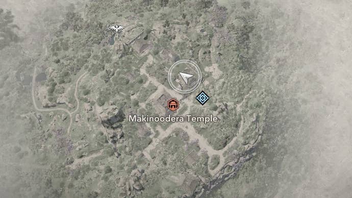Map location of a Makinoodera Temple Lost Page in Assassin’s Creed Shadows.