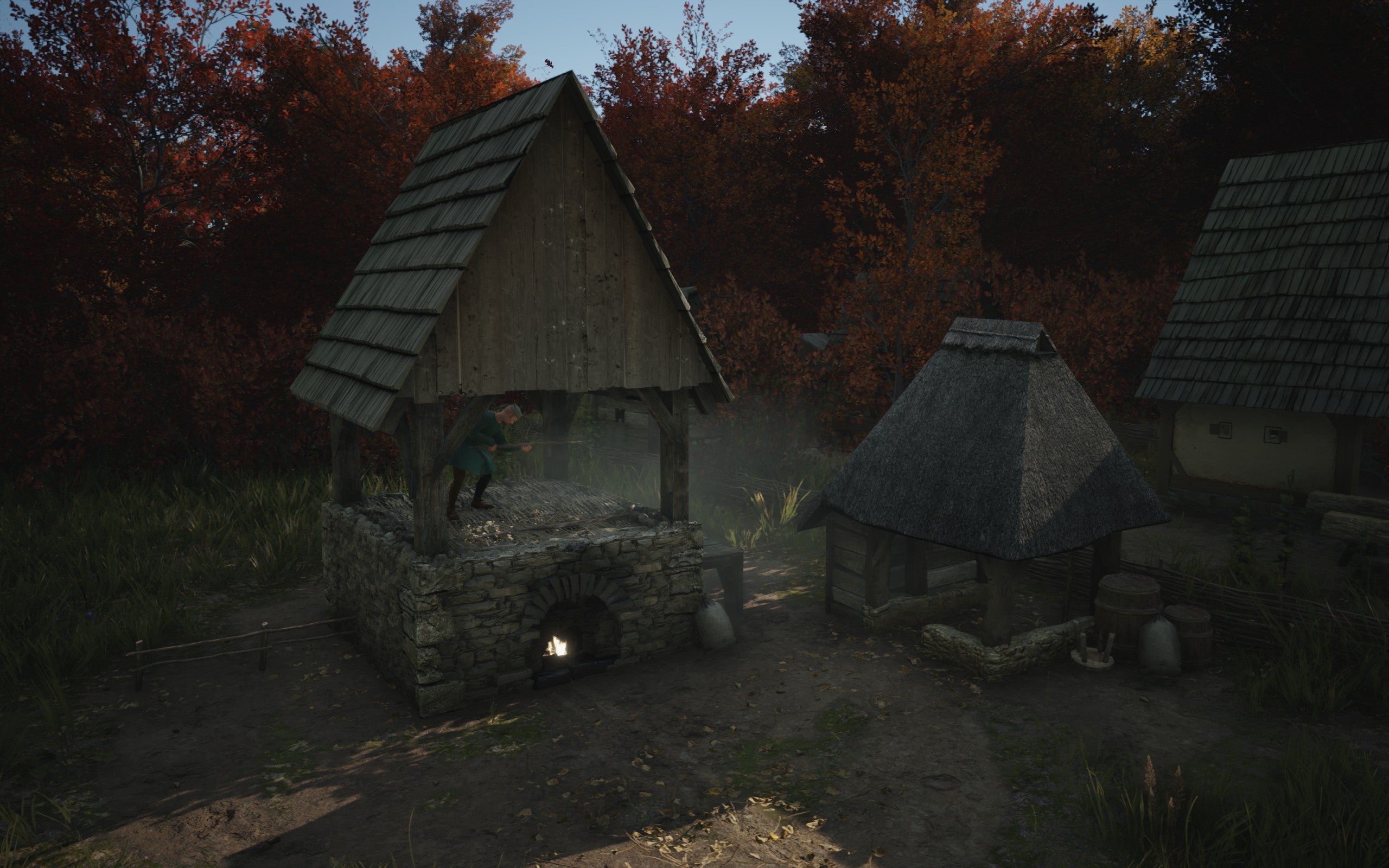 A Malthouse in autumn in Manor Lords