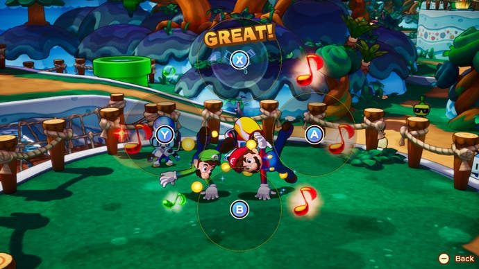 Captura de tela de Mario e Luigi: Irmandade.