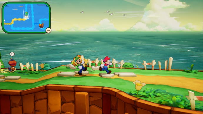 Captura de tela de Mario e Luigi: Irmandade.