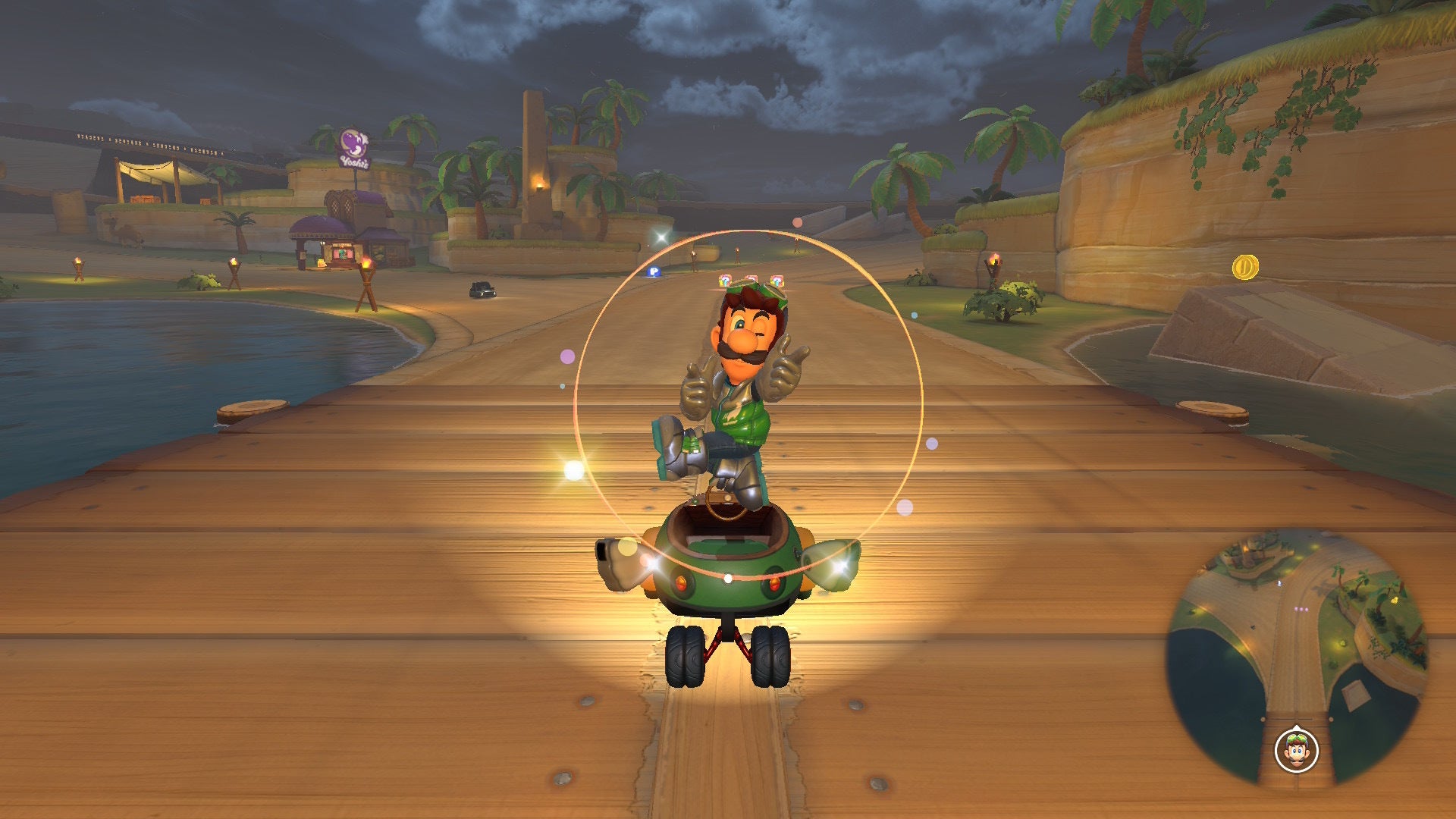 Luigi can be seen jumping in Mario Kart World - 1