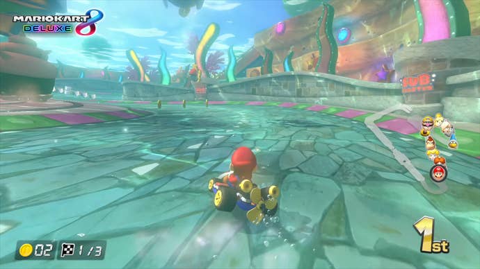 water rendering in Mario Kart 8