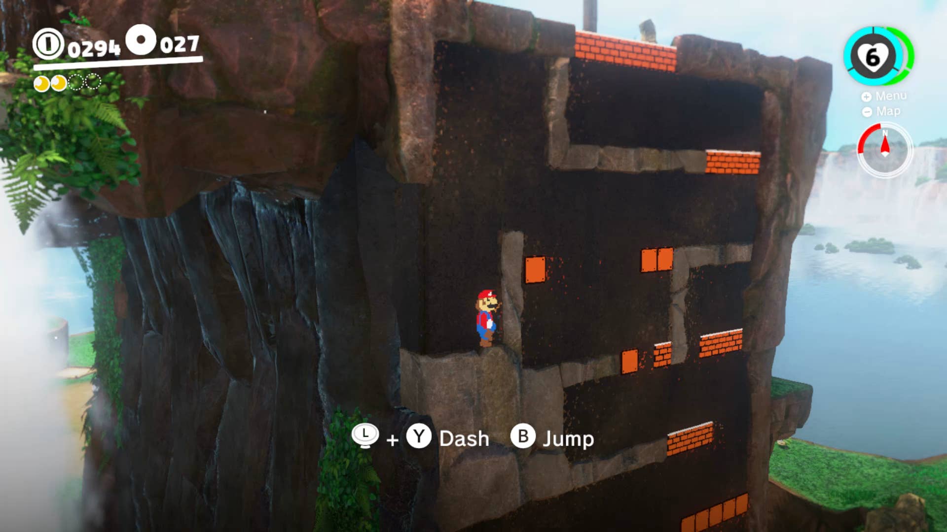 Mario Waterfall Super Mario Odyssey Cascade Kingdom Moon Locations - All Secrets, Boss ...