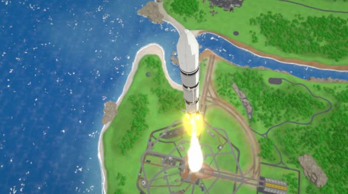 A rocket takes off of a Earth-like planet in Mars Horizon 2: The Search For Life