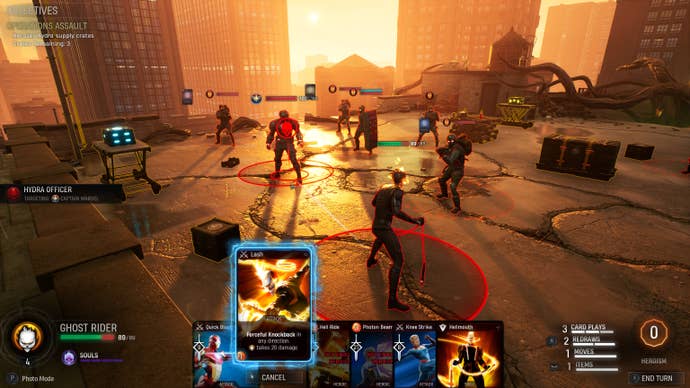 Marvel heroes and Hydra goons collide on a rooftop in Marvel’s Midnight Suns