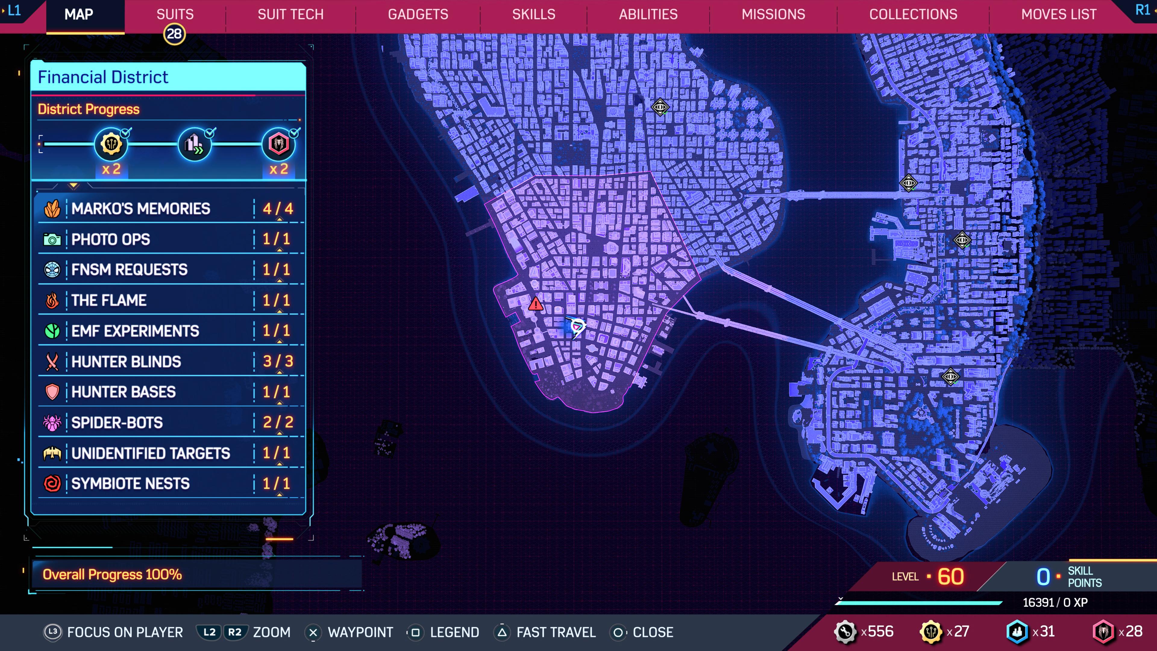 Spider-Man 2, map of the financial district.