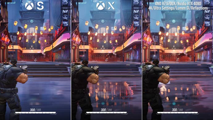 Marvel Rivals: comparing Series S, Series X and PC reflection quality