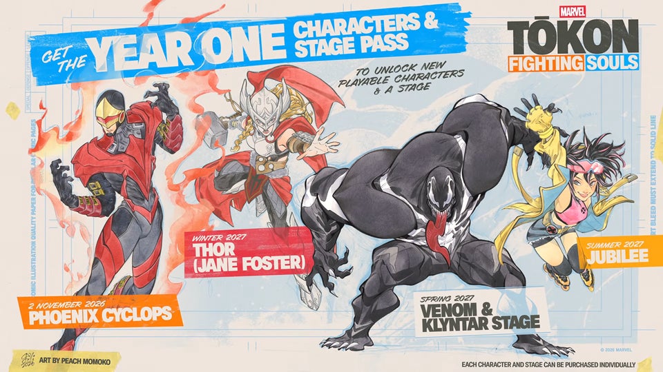 Marvel Tōkon: Fighting Souls to add Jane Foster's Thor, Venom and Jubilee - following Phoenix Cyclops - in its Year One DLC pass