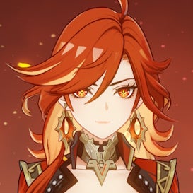 Close up of Mavuika from Genshin Impact.