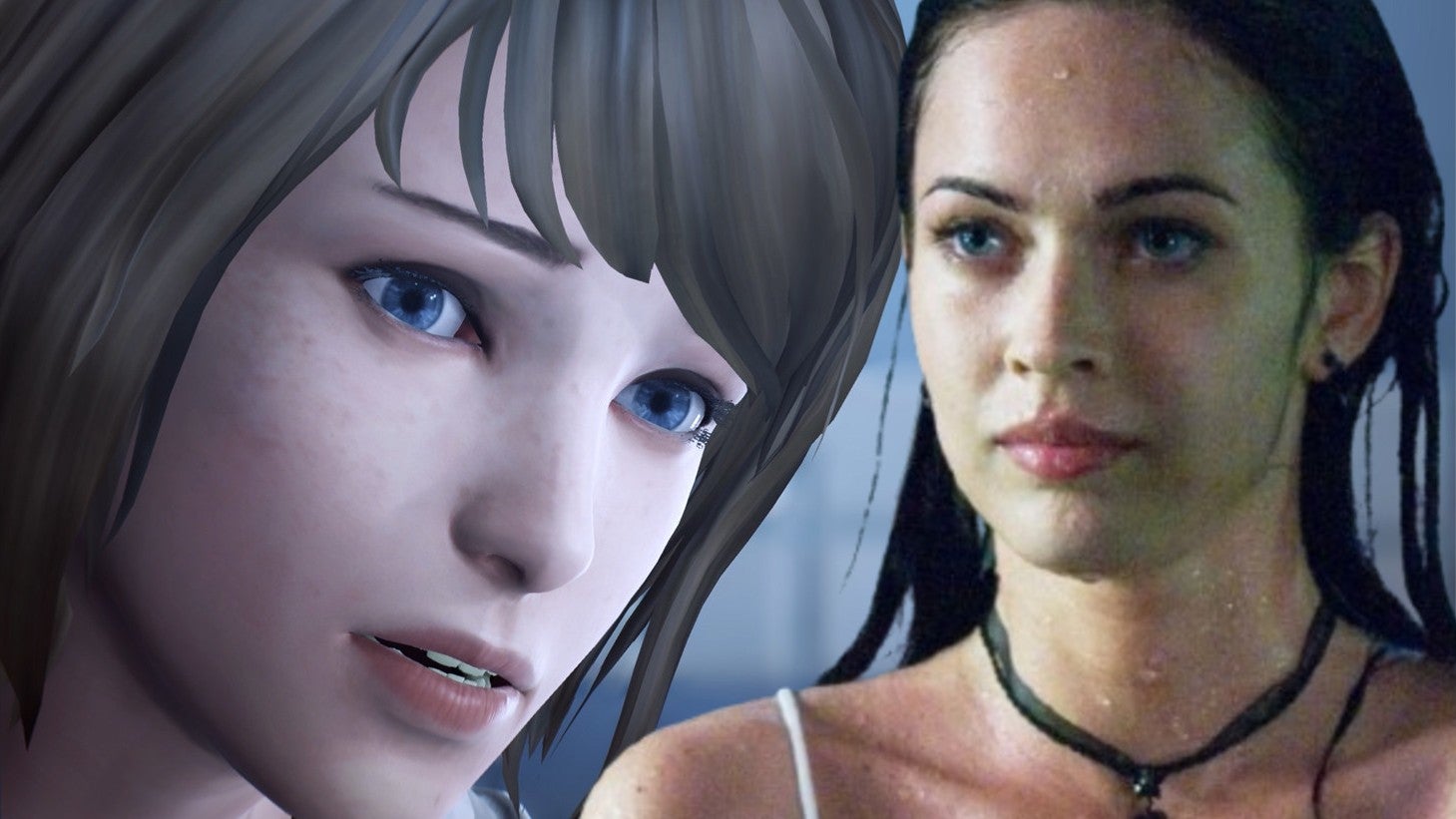 Max in Life is Strange with an image of Megan Fox in Jennifer's Body to one side