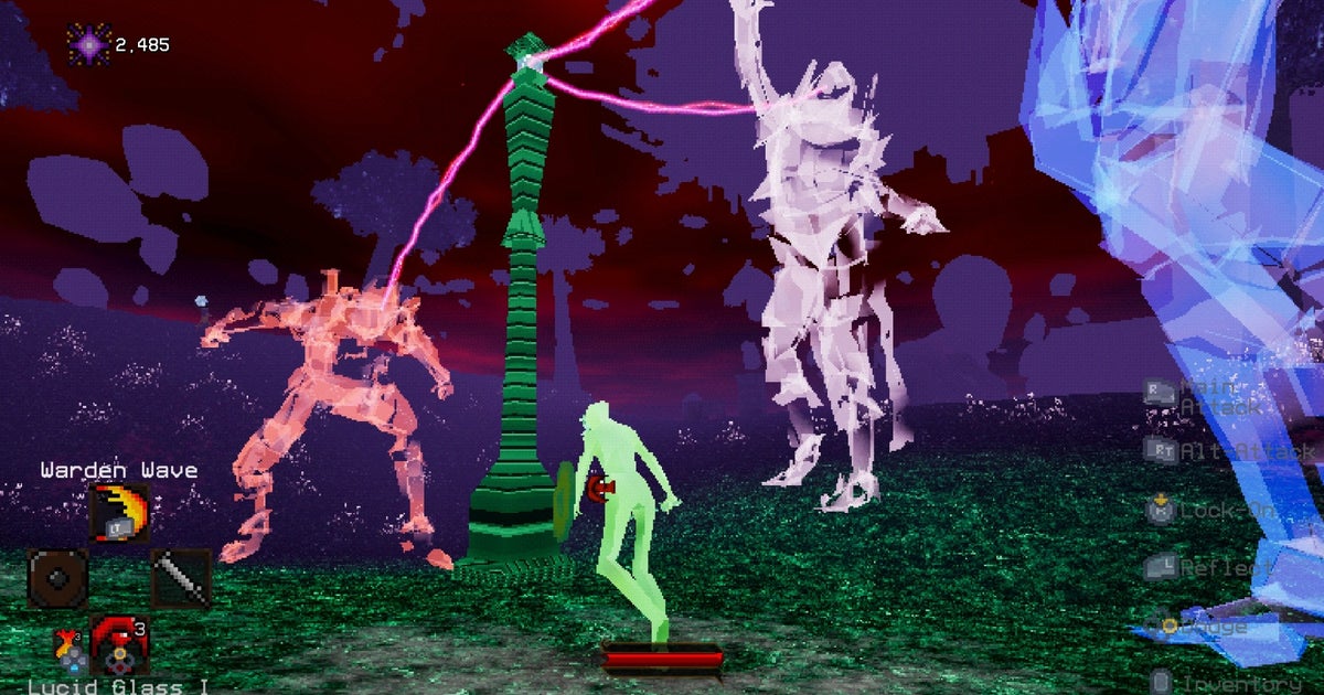 Someone's head is killing me in Memoirium, a PSX-styled soulslike about battling through bizarre dreamscapes and decorating your bedroom