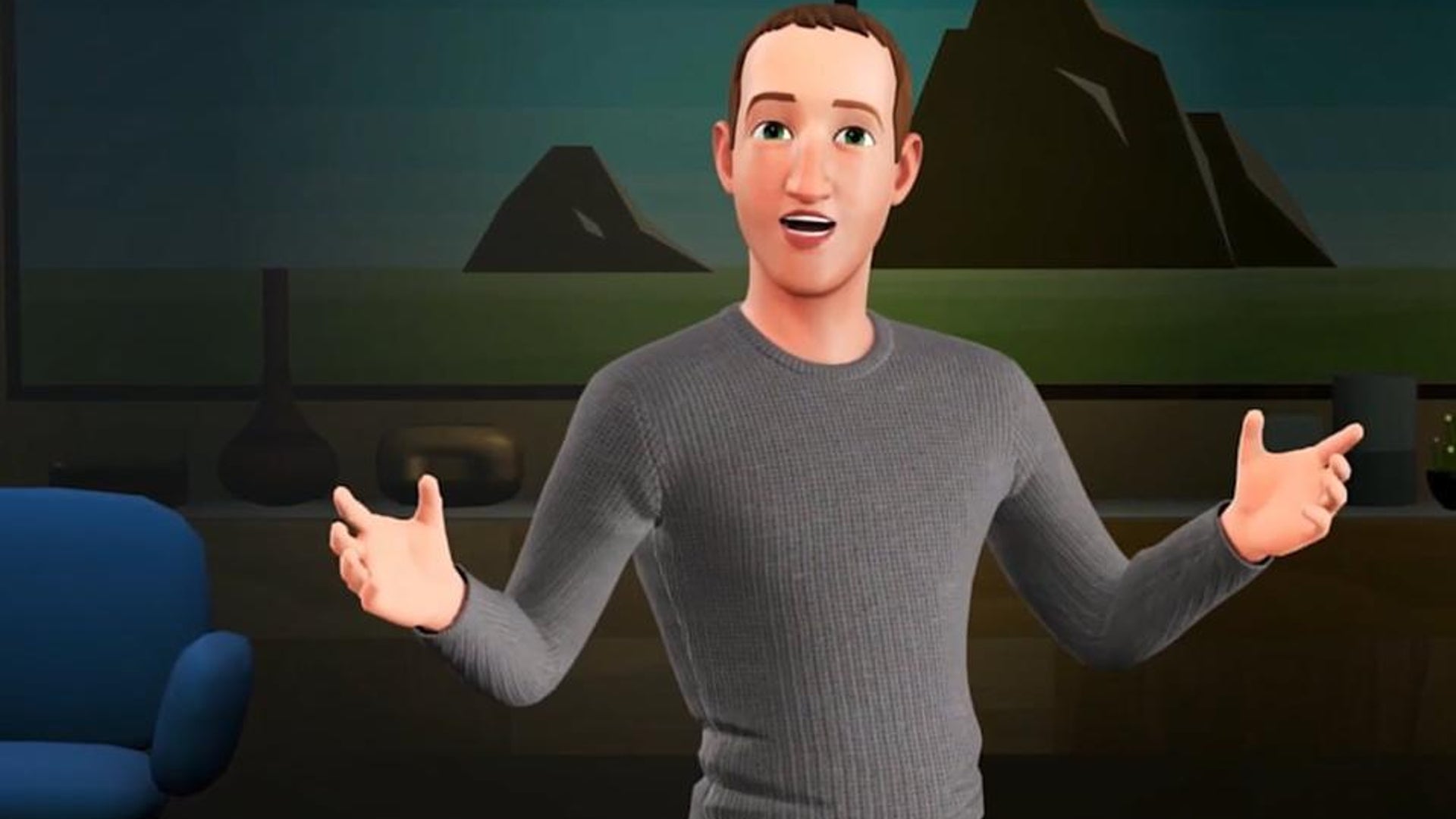 A screenshot of Meta CEO Mark Zuckerberg in the metaverse - 1