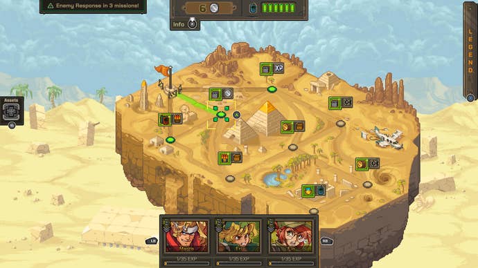 Metal Slug Tactics screenshot - desert map
