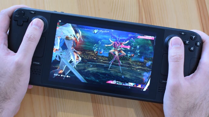 Metaphor: ReFantazio being played on a Steam Deck.