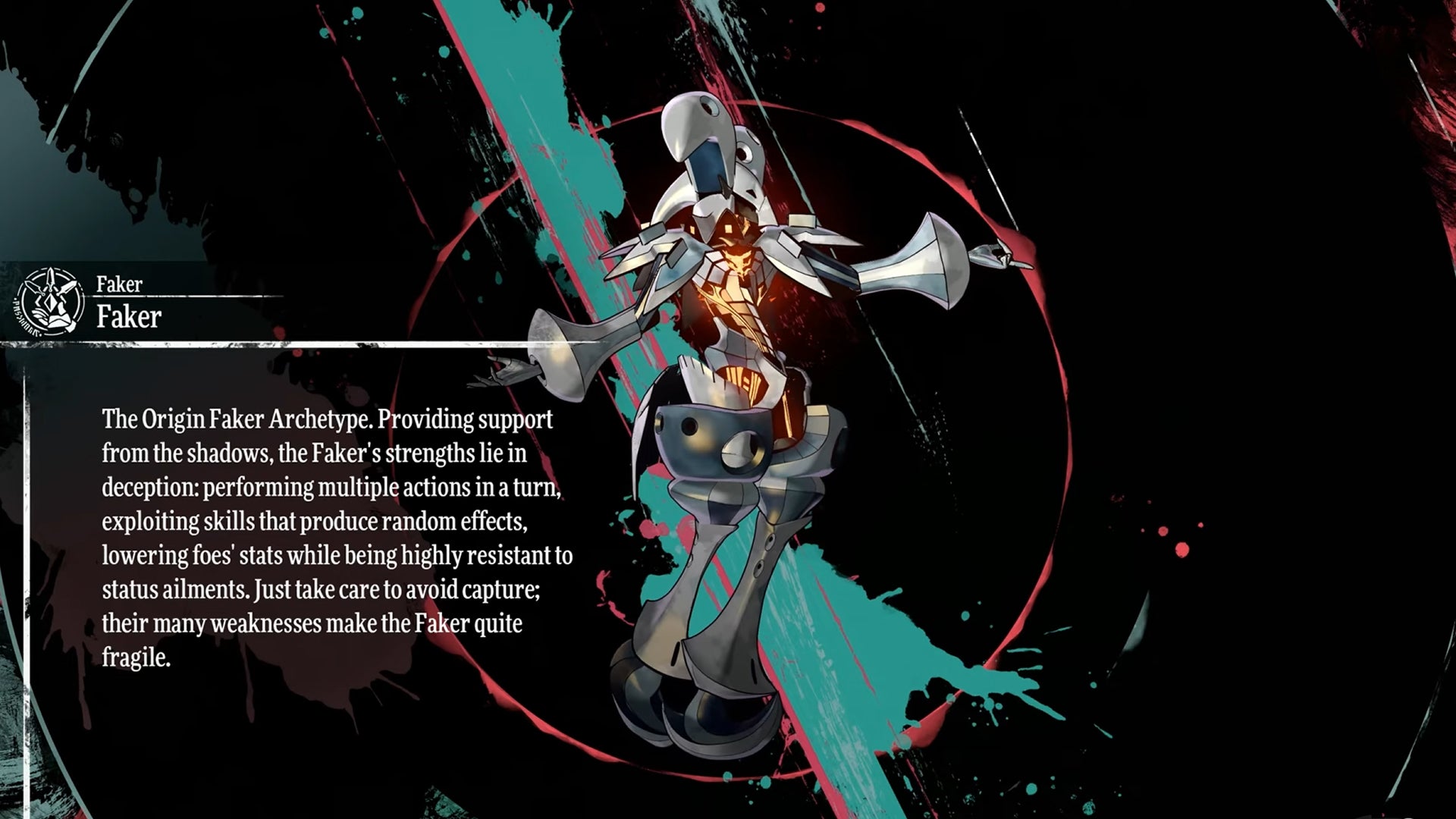 Metaphor ReFantazio screenshot of the Faker Archetype info screen. - 6