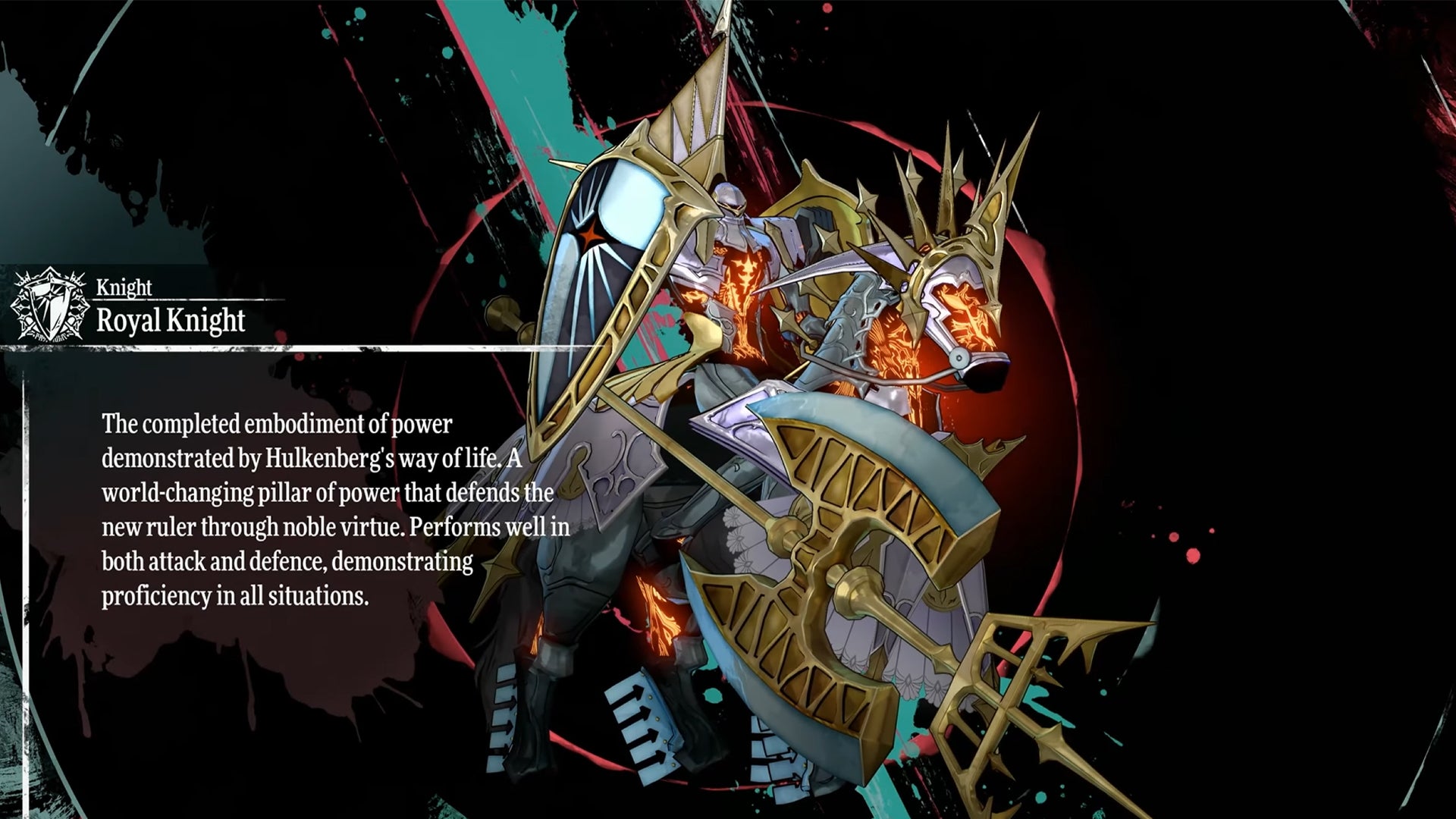 Metaphor ReFantazio screenshot of the Royal Knight Archetype info screen. - 5
