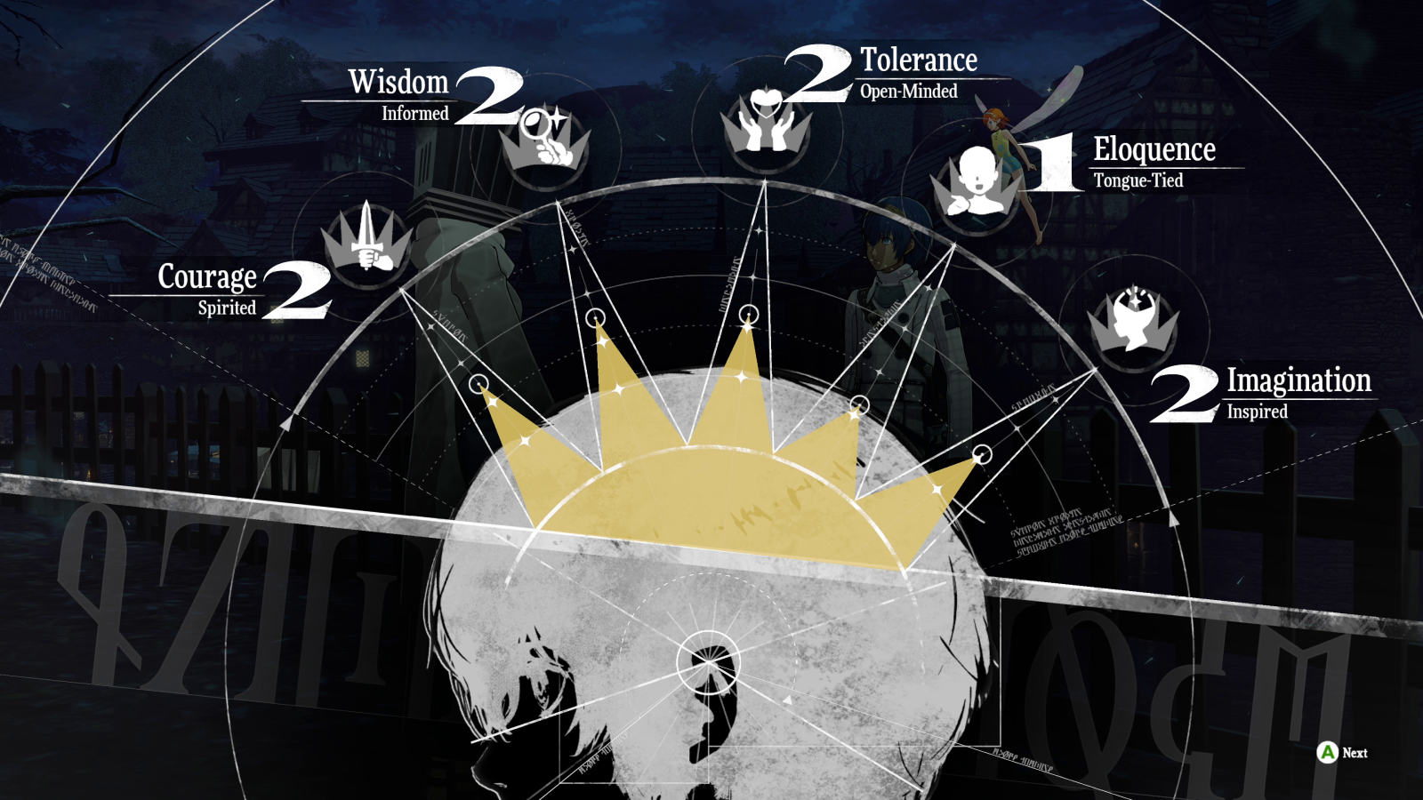 Metaphor screenshot showing various kingly virtues