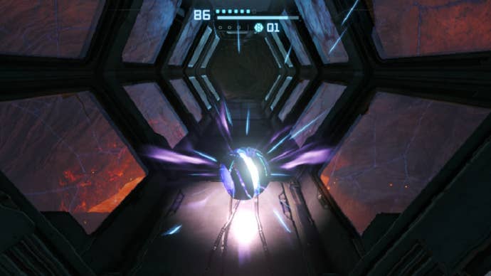 A Morph Ball Power Bomb is used in the Shore Tunnel in Metroid Prime Remastered