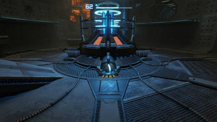 The Morph Ball in a spinning slot in Metroid Prime Remastered