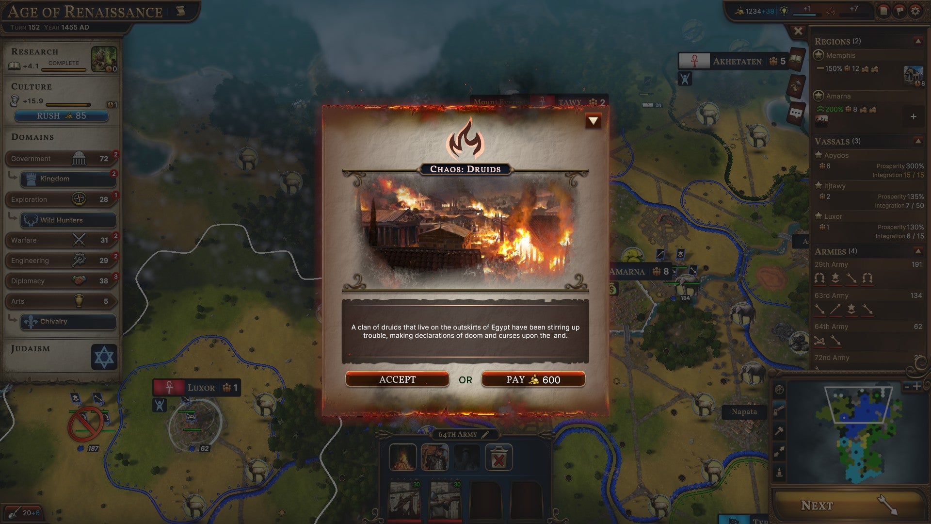 A Druids chaos event begins in Millenia. - 8