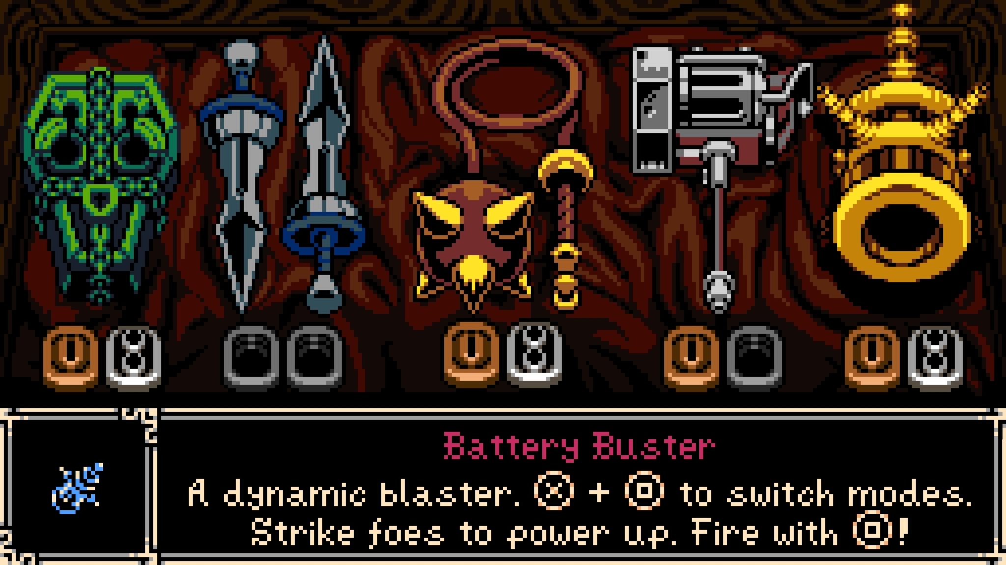 The Battery Buster in the weapon chest in Mina the Hollower.