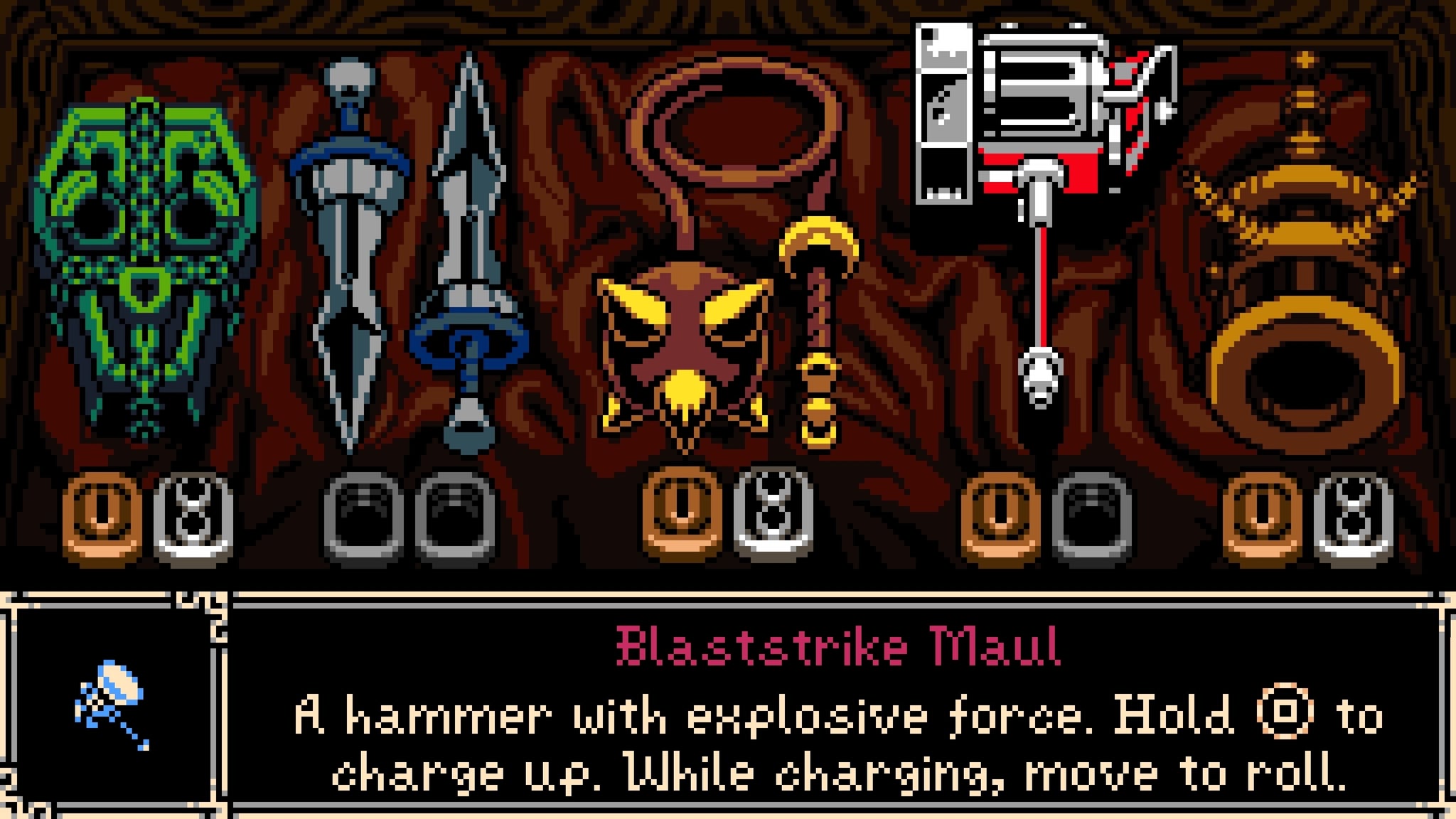 The Blaststrike Maul in the weapon chest in Mina the Hollower.