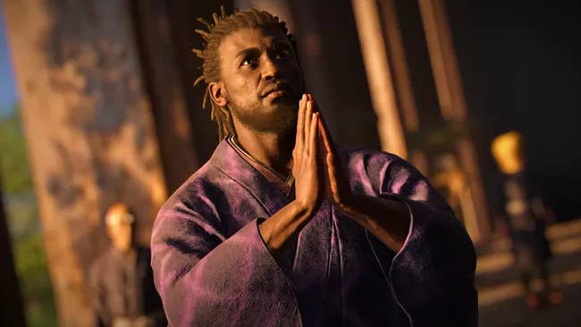Yasuke praying.