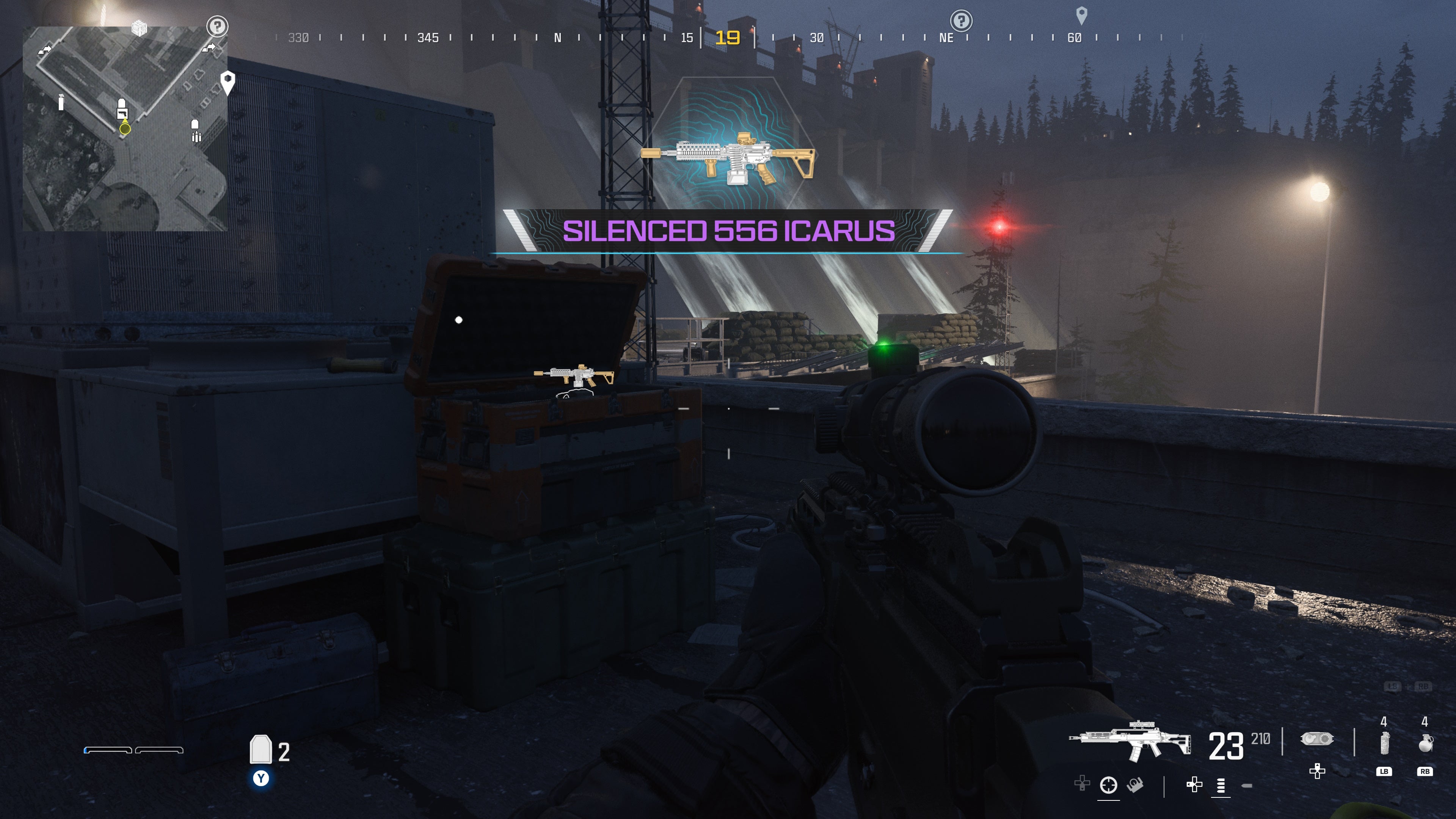 looking at a weapon supply box on the gora dam map