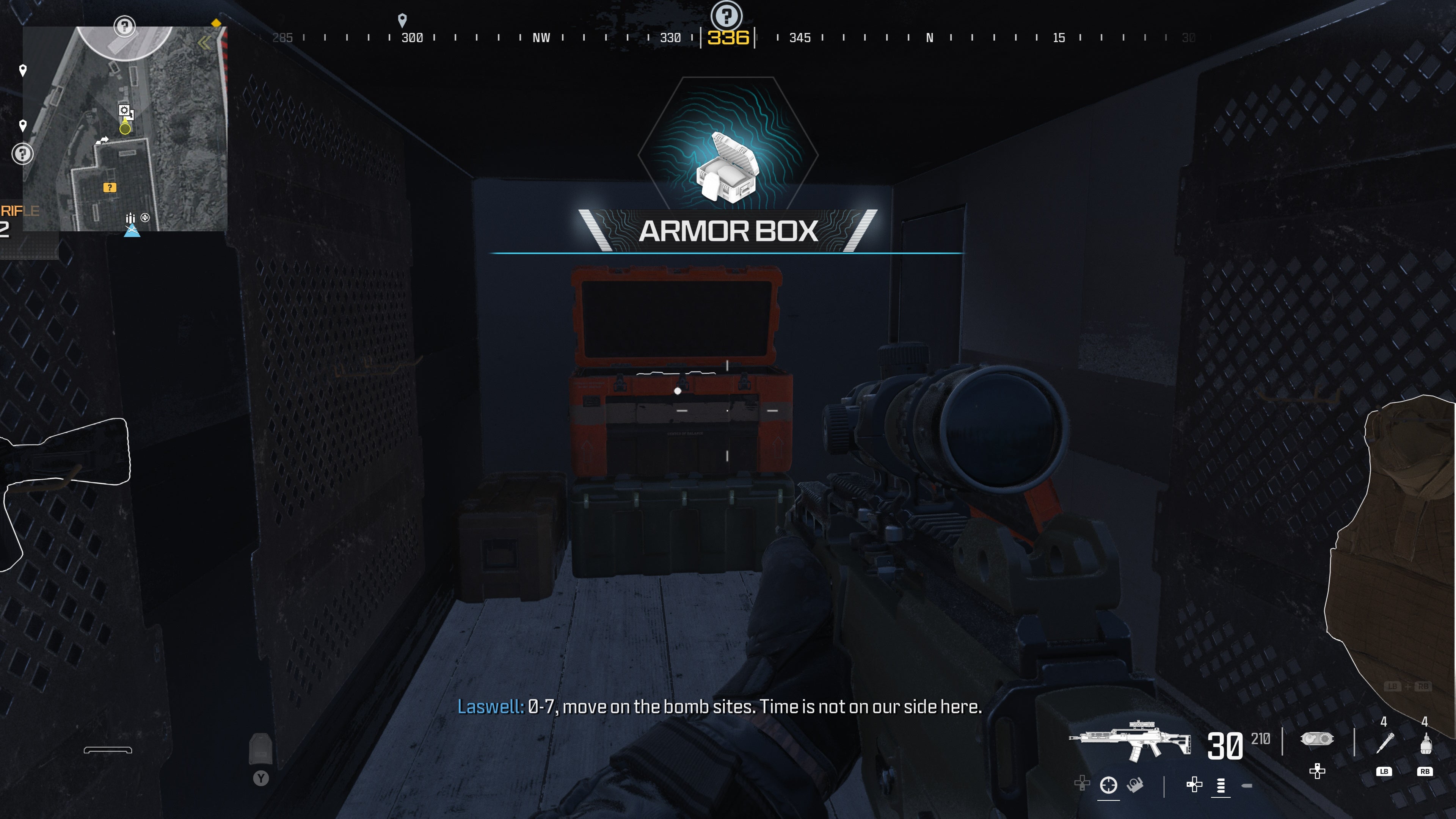 looking at an item supply box on the gora dam map