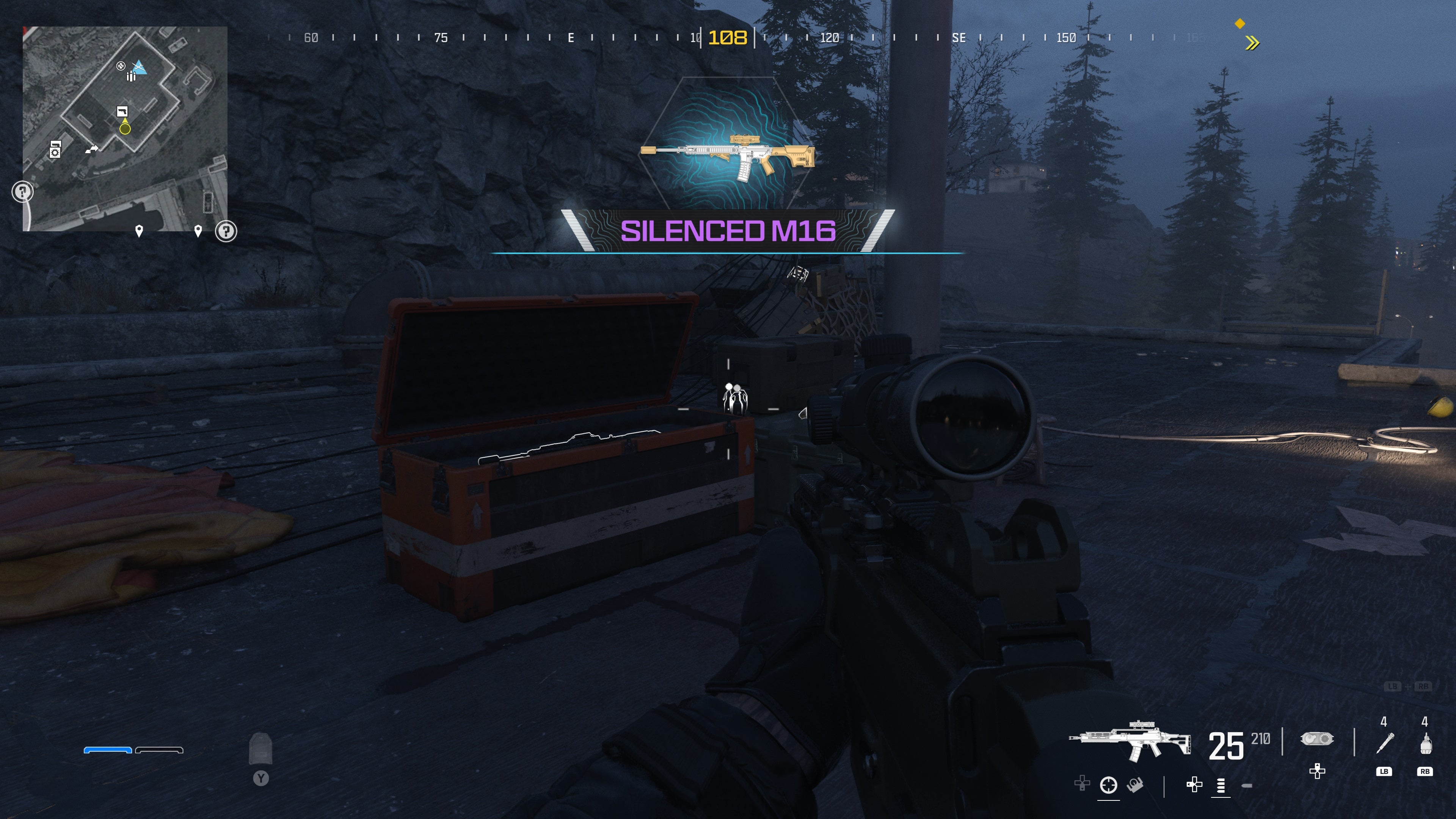 looking at a weapon supply box on the gora dam map