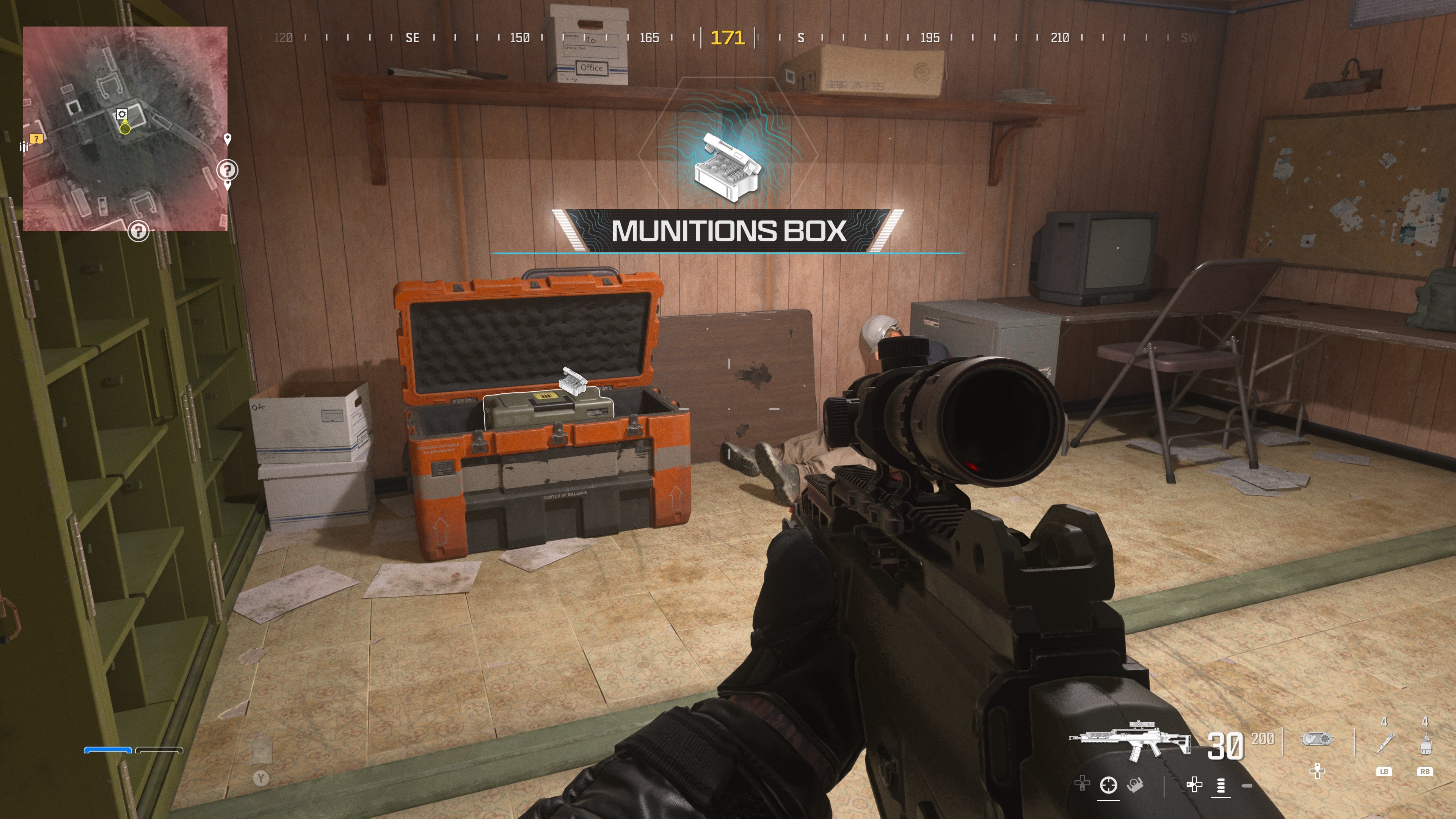 looking at an item supply box on the gora dam map