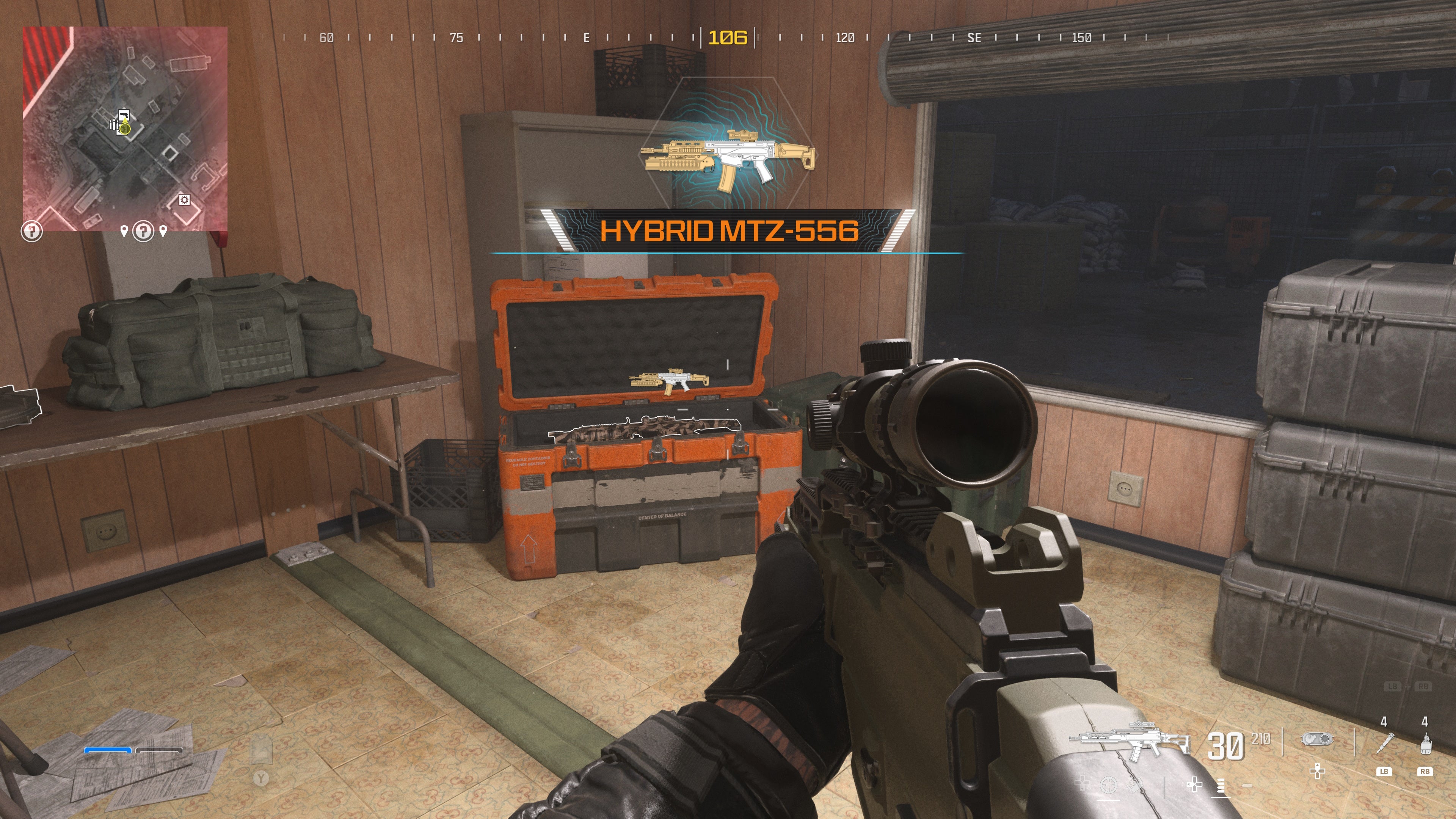 looking at a weapon supply box on the gora dam map