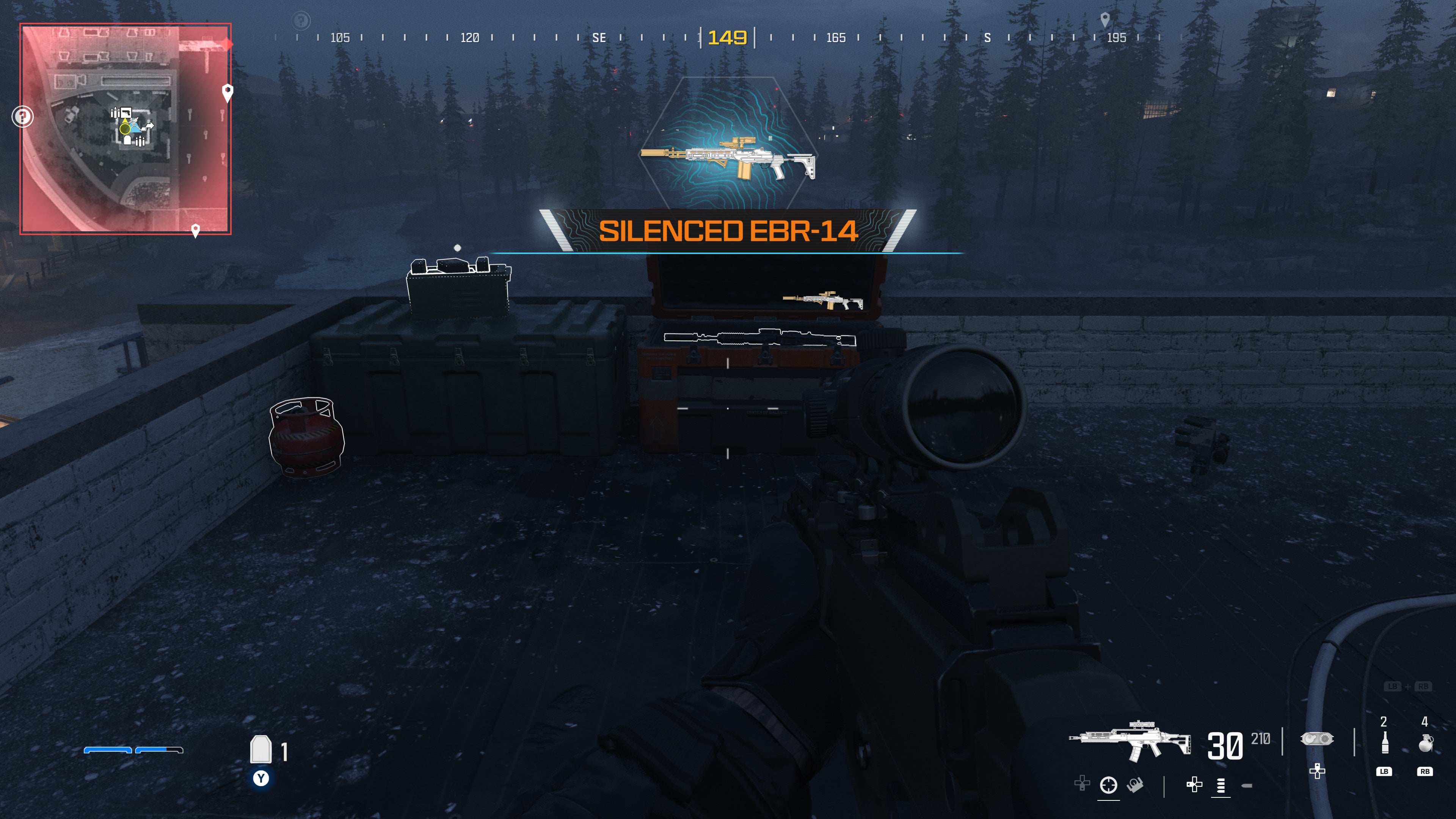 looking at a weapon supply box on the gora dam map