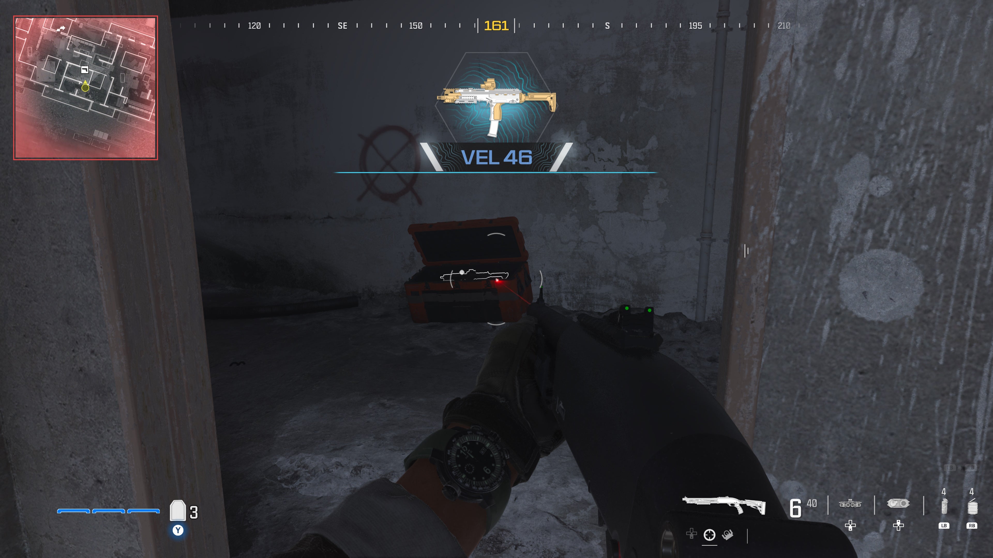 looking at a supply box with a weapon in it on the highrise map