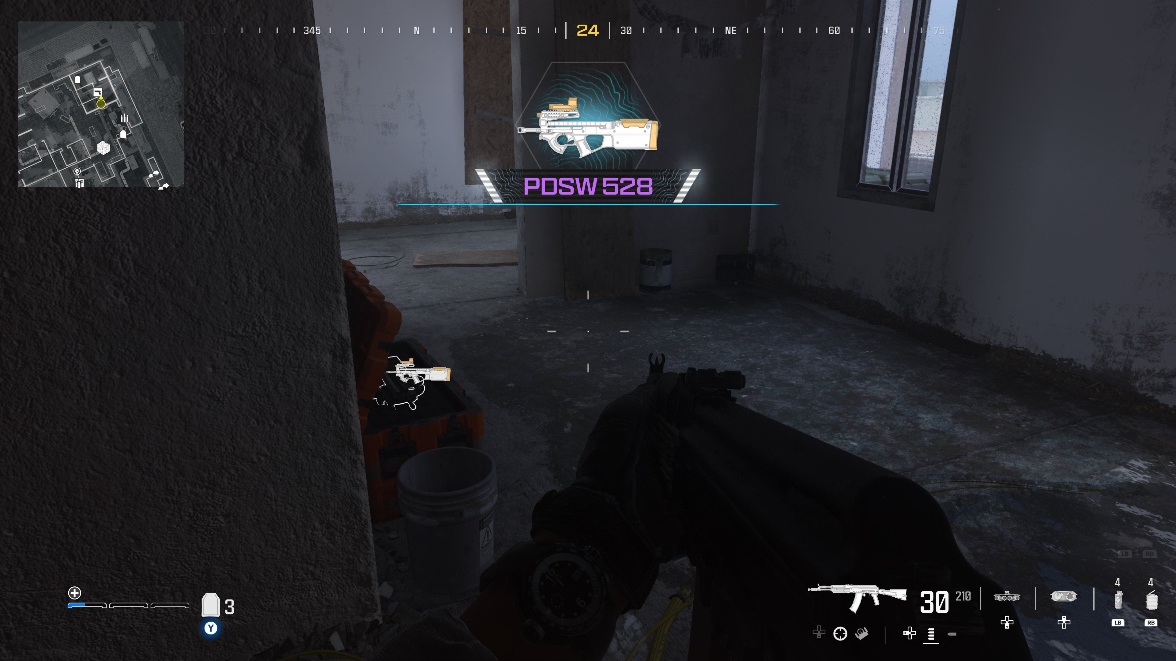 looking at a supply box with a weapon inside on the highrise map